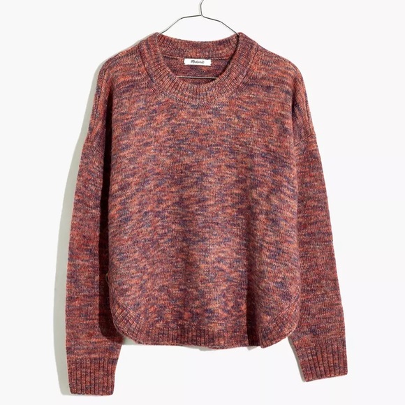 Madewell Space Dyed Birchmont Side Button Sweater - Picture 1 of 9